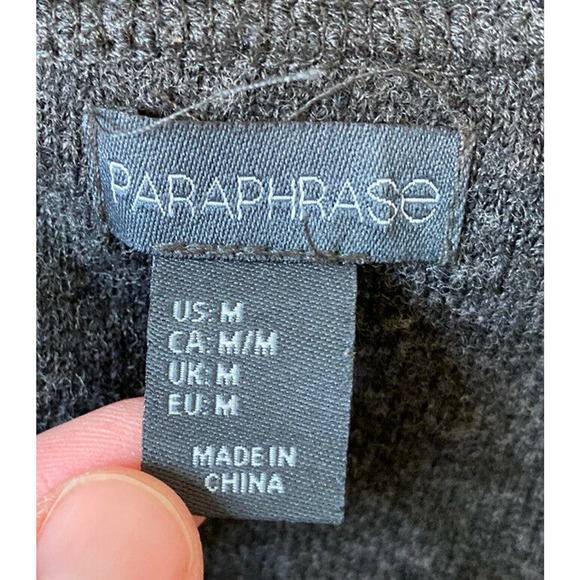 Parahrase Belted Wool Hooded Cardigan Sweater M - Picture 3 of 10